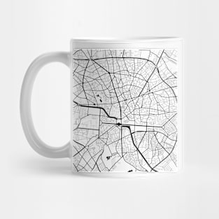 Bucharest Map City Map Poster Black and White, USA Gift Printable, Modern Map Decor for Office Home Living Room, Map Art, Map Gifts Mug